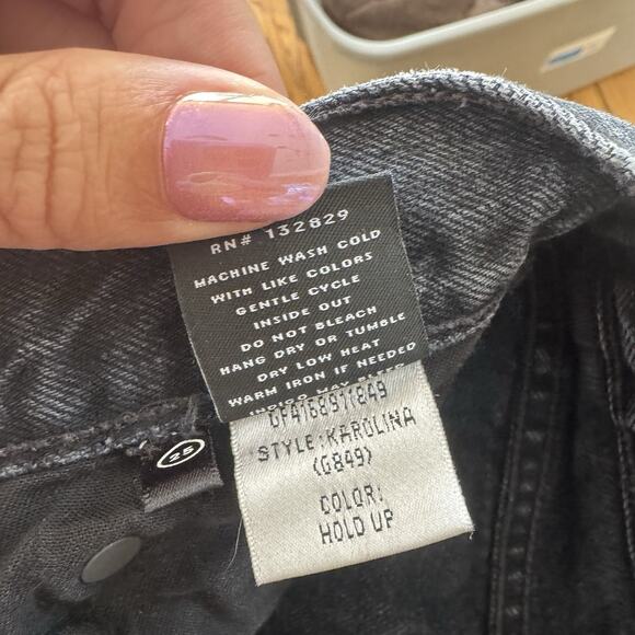 GRLFRND Karolina Black Button Fly Jeans Size 25 - Picture 7 of 8